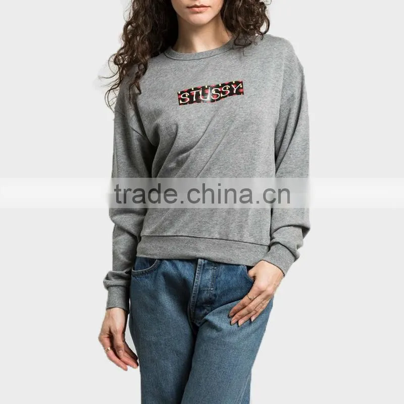 women wear hoodies long sleeve crew neck ladies hoodies