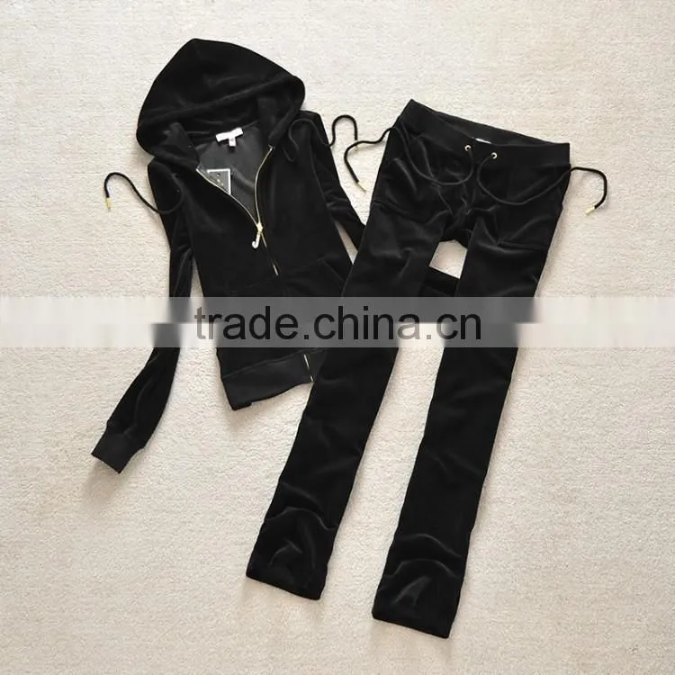 designer woman fleece hoodie suit ladies sports wear women winter tracksuit