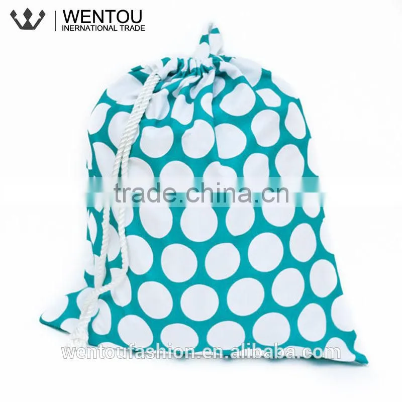 Newest Monogram Chevron Polka Dot Cotton Laundry Bag