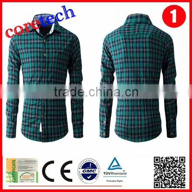 brushed breathable check shirt factory