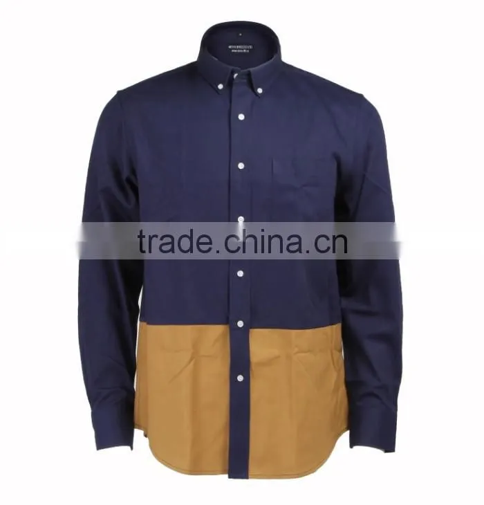 men's stylish contrast color oxofrd formal shirt