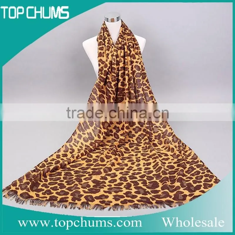 popular products good sale ladies leopard print sacrf shawl