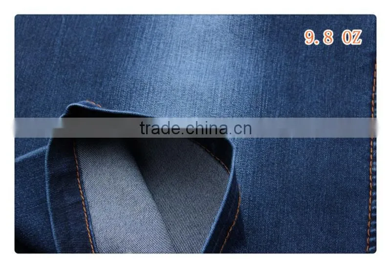 Denim stocklot men's suit fabric/Foshan Supplier stretch jean fabric