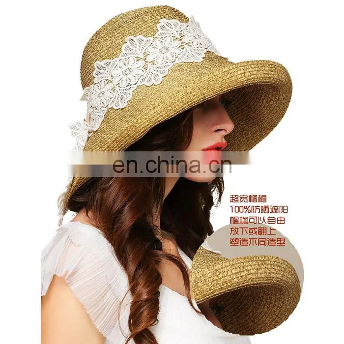 Wholesale Fashion Casual Summer Sunscreen Women Straw Hat