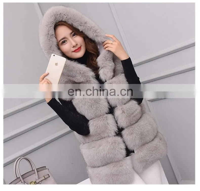 2015 New Design Genuine Fox Fur Short Vest Colorful / Fur Vest Fox
