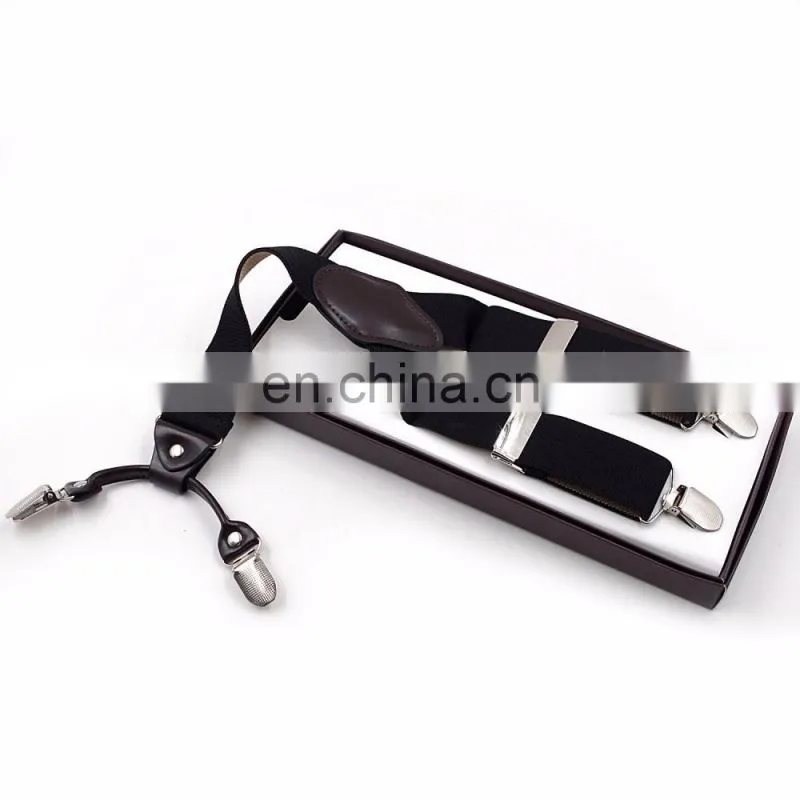 Yiwu wholesale high quality colorful suspenders,custom printing suspenders,adjustable metal clips suspenders