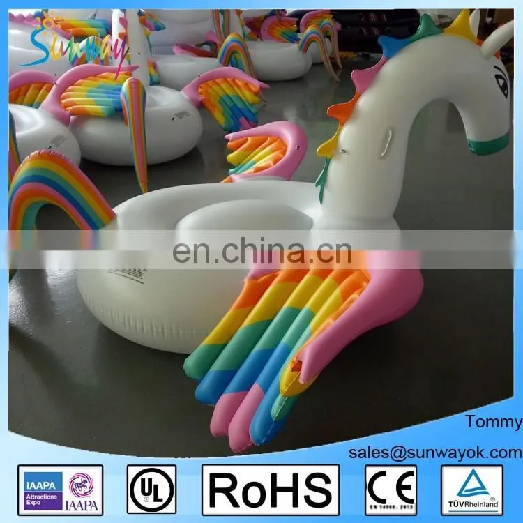 Giant Rainbow Unicorn / Pegasus Pool Float Inflatable