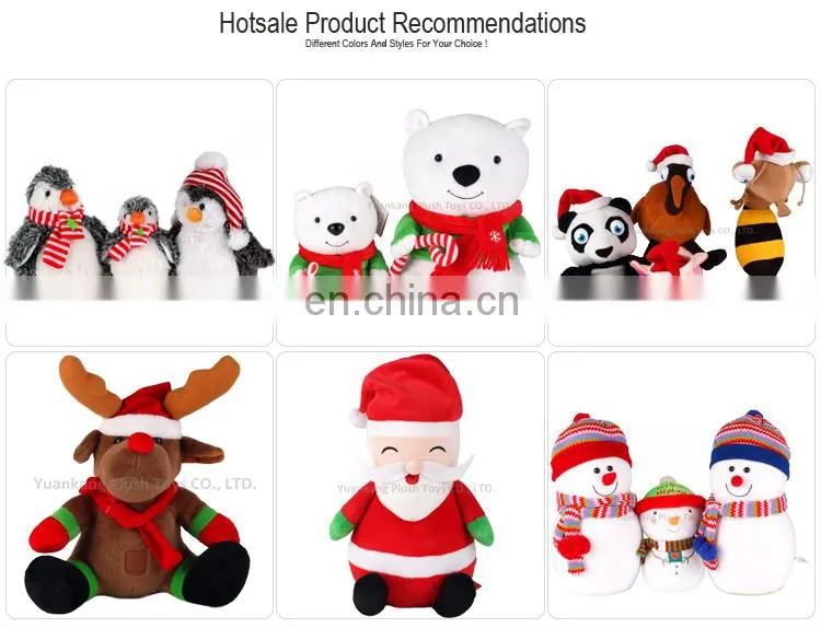 Korean Design Custom Cute Plush Animated Christmas Promotion Gift Stuffed Animal Soft Reindeer Toys