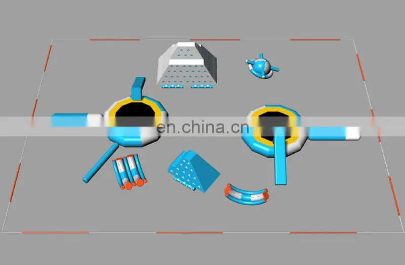 hotsale inflatable floating water park, inflatable water sports games W2018