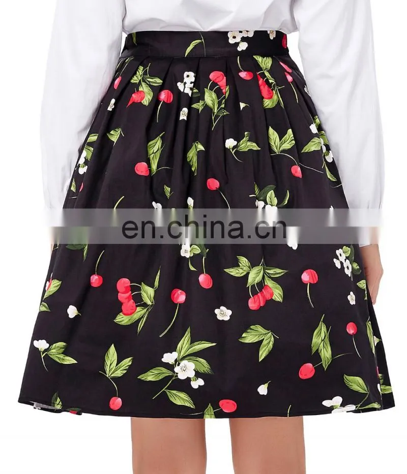 19 Colors ! Grace Karin Cheap Occident Short Women Vintage 50s Retro Cotton Printed Skirt CL6294-5#