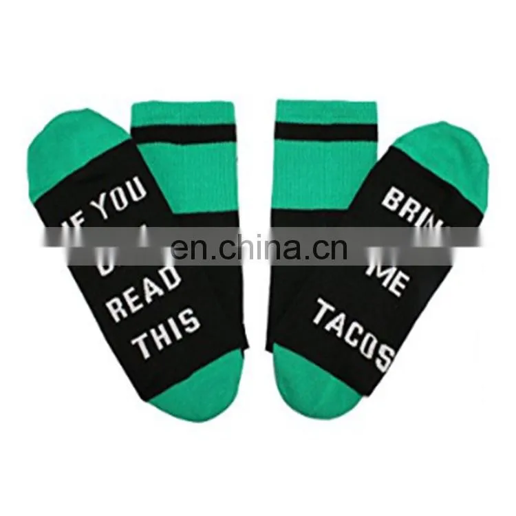 Wholesale sport running fashion jacquard cotton socks