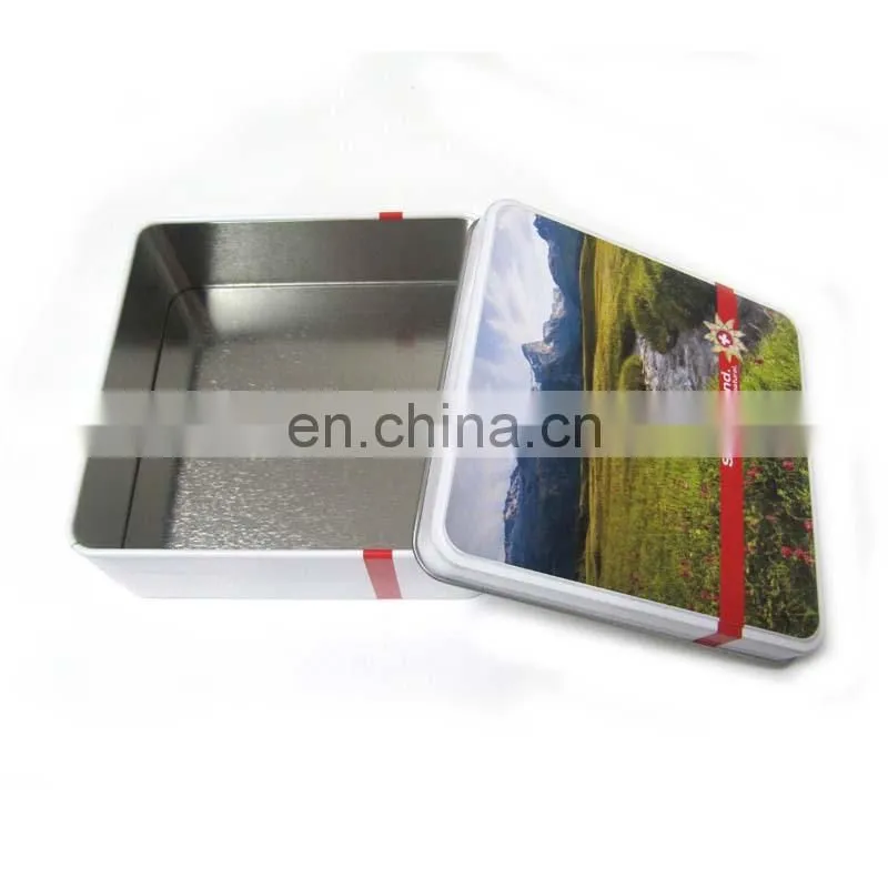 Square chocolate tin