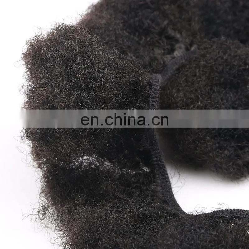 Factory Wholesle High Quality Afro Kinky Curl Human Hair Weft Double Drawn