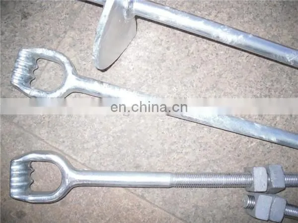 Ground screw pile earth pole helix HDG forging screw Anchor