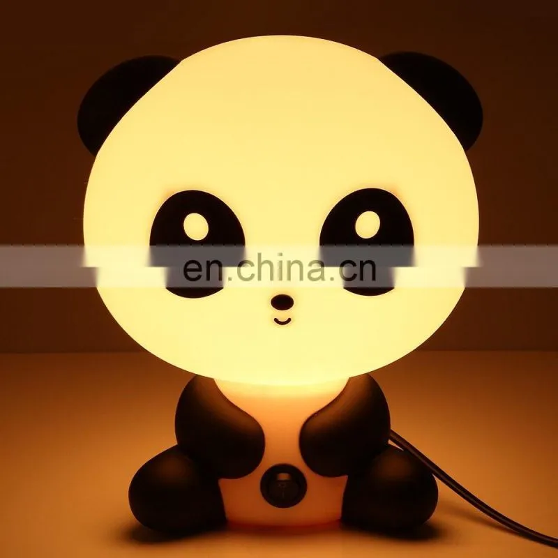 Baby kid bedroom desk panda cartoon animal plug in night light