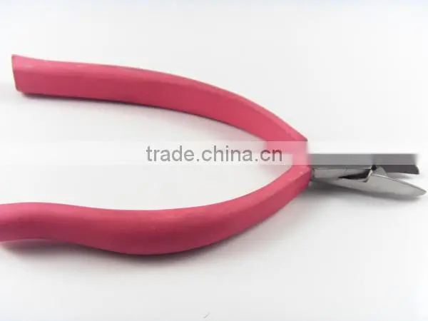 Nail Art Cuticle Nipper Clipper Sharp Cutter Acrylic UV Gel Pink Color