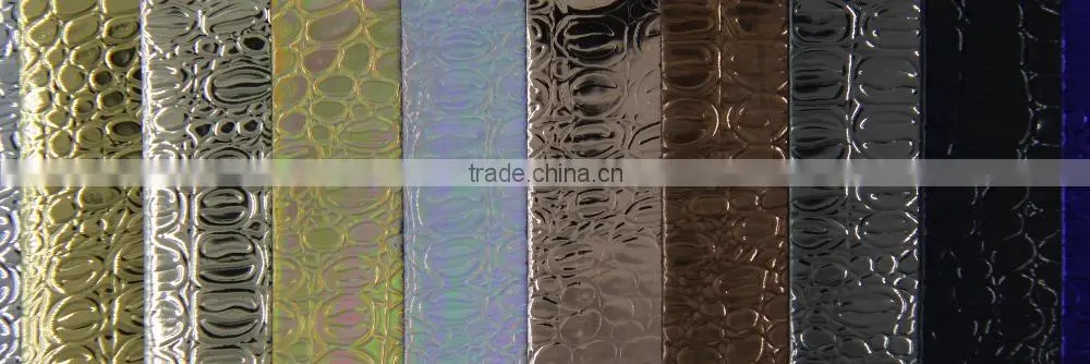 Shiny Embossing Faux Leather for Bags/Wallet