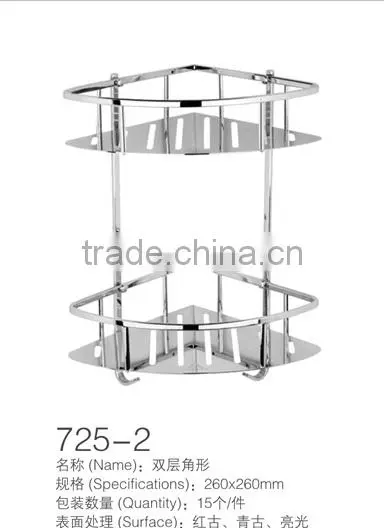 WESDA chaoan made in china china manufacture adhesive bathroom shelf(725)