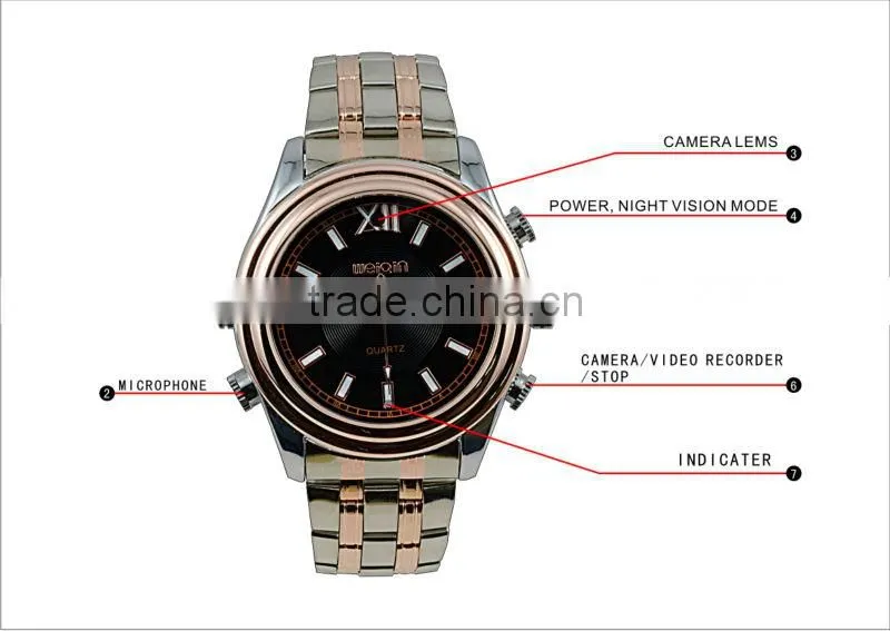 Popular sale JAMES 908-L ULTRA THIN NIGHT VISION 1080p Full-HD CLASSICAL WATCH CAMERA