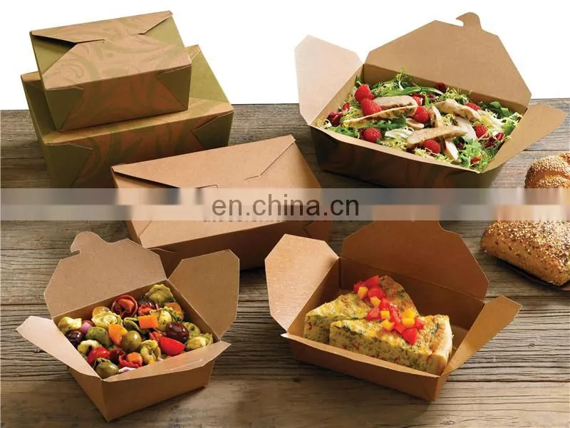HBM1000 Automatic 3D 3-dimensional 4 corner french fried chips hamburger Burger Paper box making machine