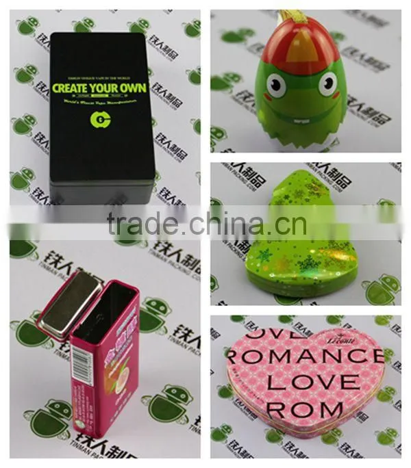 Rectangle metal gift tin case
