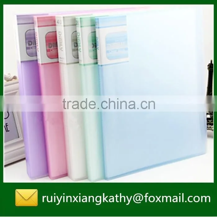 Waterproof PP custom design soft cover Clear Display Book
