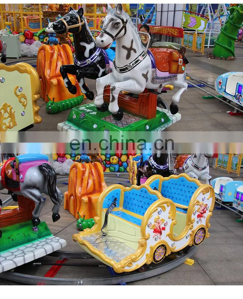 Horse track train rides playground fun products children amusement park equipment for sale