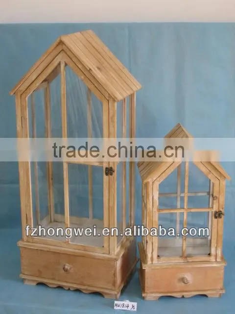 Hongwei Handmade Shabby Chic Storm Wooden Lantern/Candle Lantern/Candlesticker with High Quality for Home&Garden Decoration