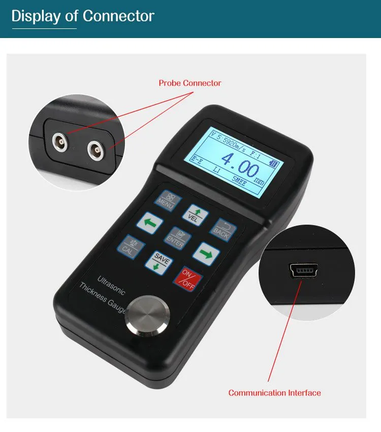 HST310 Digital Pocket Ultrasonic Thickness Gauge for Measuring the Thickness of Metal Aluminum