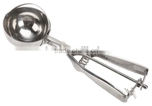 6cm stainless steel Ice cream Scoop with plastic handle in color