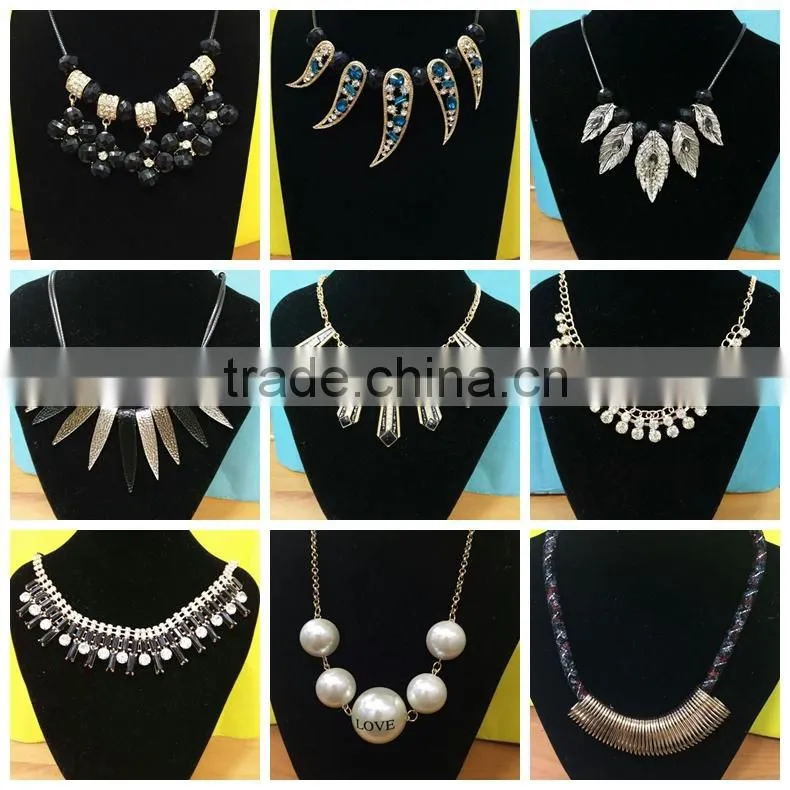 latest jewelry fashion Alloy gold charming chain tassel wholesale chunky statement necklace