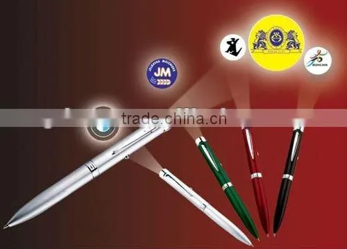flashing light-up projection logo pen