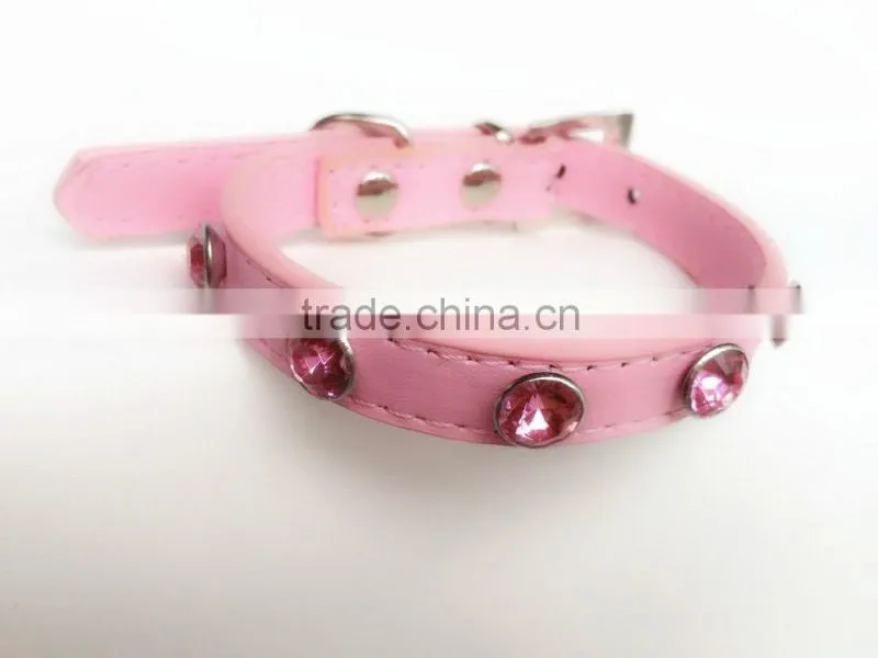Professional factory wholesale multiple color pu leather dog collars