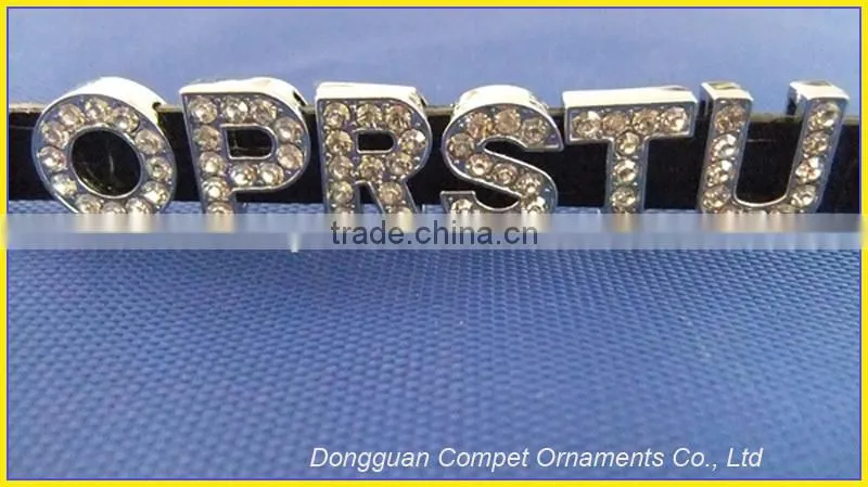 Supply All Size Letters,alloy diamond letters, 10mm slide letters