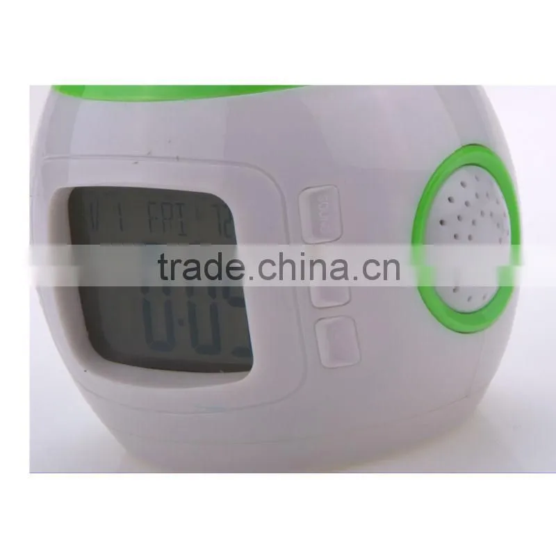 High Quality Egg Shape Electronic Alarm Clock with LCD Screen