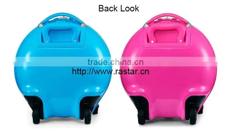ABS plastic Suitcase type kids travelling trolly bag radio control luggage
