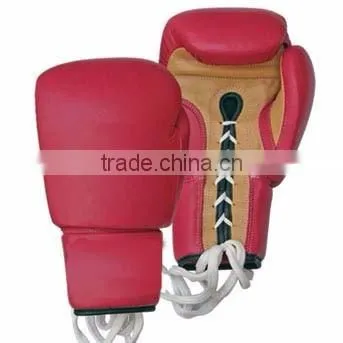 Pakistan Cowhide Leather Black Boxing Gloves
