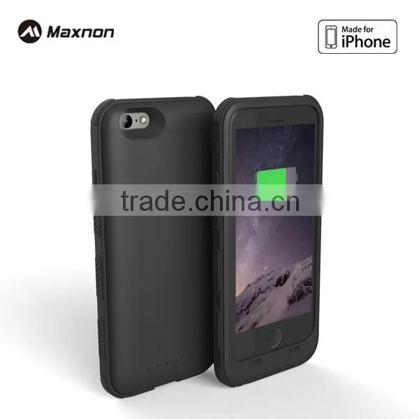 High quality MFi certified 3200mAh Lithium battery back cover case for Iphone 6 iphone 6s