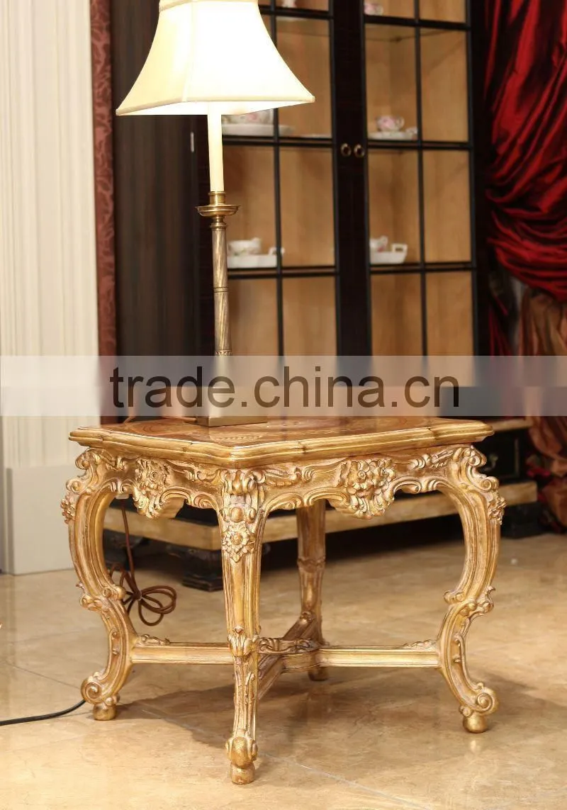Luxury royal palace design living room furniture set Beech wood living room sofa set