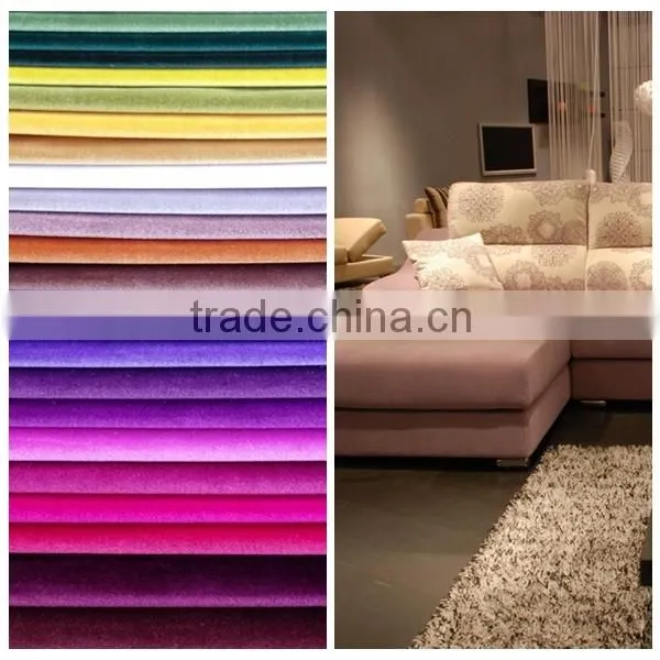 Factory Textile Warp Knitting Turkey One Side Brush Sofa Velvet Fabric And Textile Manufactory