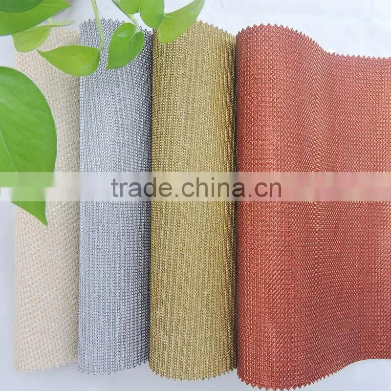 gold mesh fabric with glitter powder