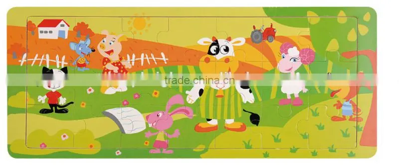 2014 popular child toys silk screen printing 21 pcs car bus plane boat design custom jigsaw puzzle