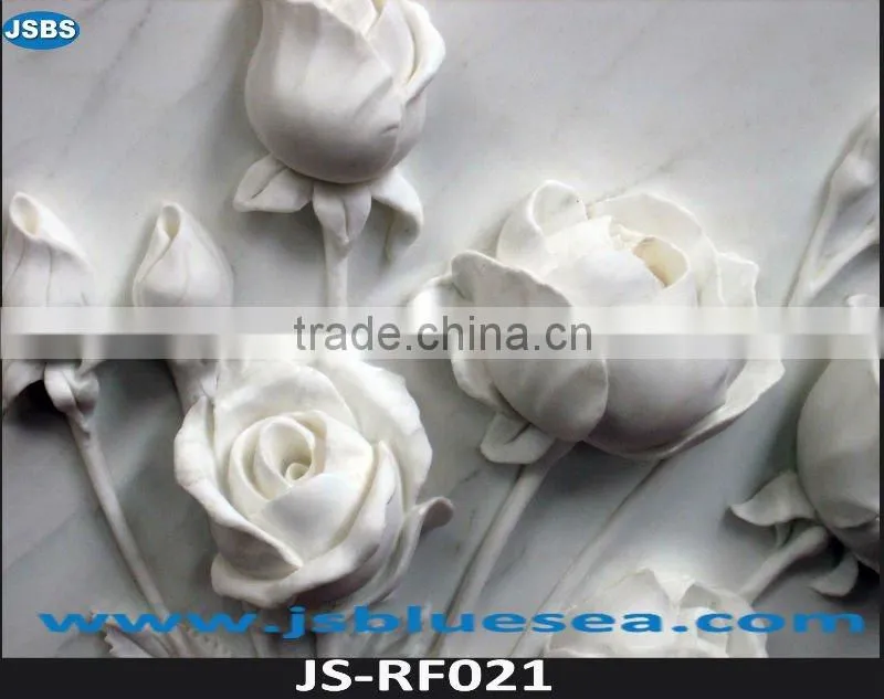 Sunsetred Chrysanthemum Marble Relief