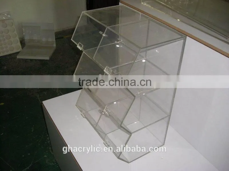 GH-RZ280 High quality and customized Beautiful design for acrylic food display rack