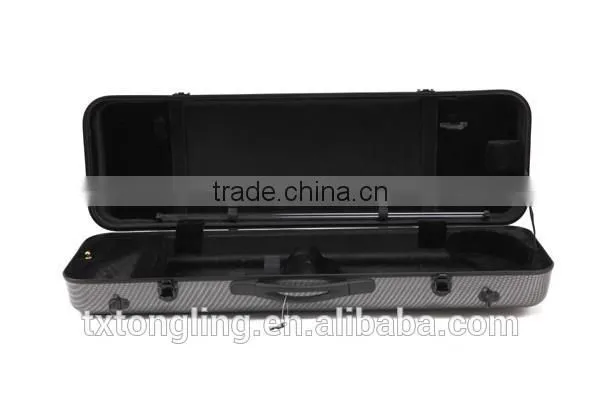 Silver Color Oblong Full Size Violin Hard Case TL-33