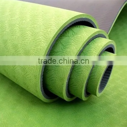 1/4'' thickness TPE Yoga Mat Non-slip with Carry Bag 72" X 26"