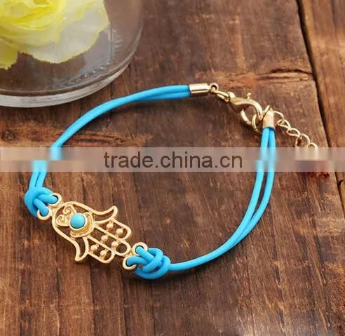 2014 color tiny leather bracelet, crystal rhinestone bracelet, leather rhinestone bracelet,