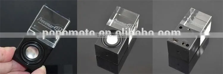 Wired Crystal Speaker with Laser Logo