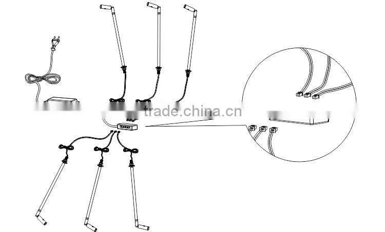 High efficiency good quality 2W LED cabinet light 180Lm CRI>80 input 220-240V