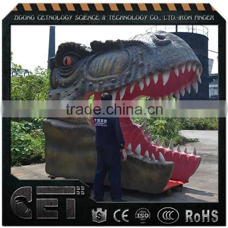 Cetnology High Attaction Life-sized T-rex head Model Dinosaur Gate